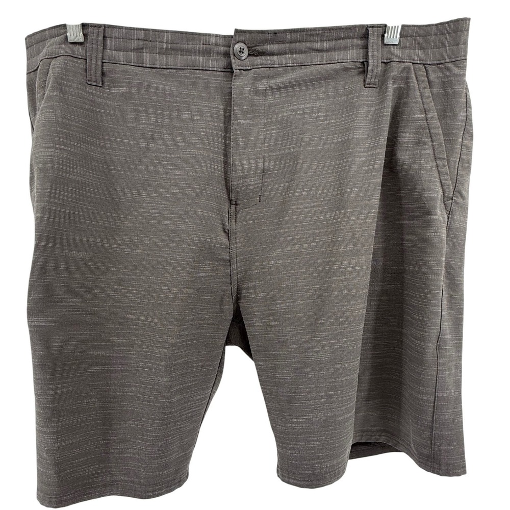 Burnside Men‎ Gray Textured Performance Shorts Size 40 Golf Outdoors Dadcore
